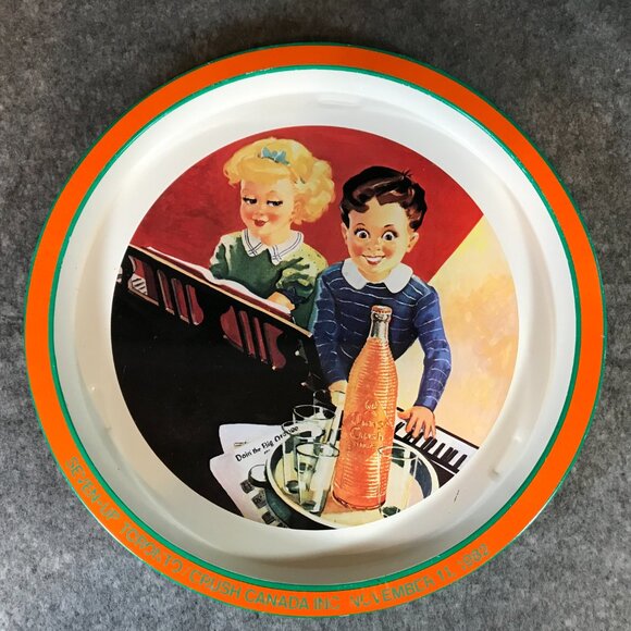 Seven Up Orange Crush 1982 Metalix Tray Made in South Africa - Picture 5 of 6